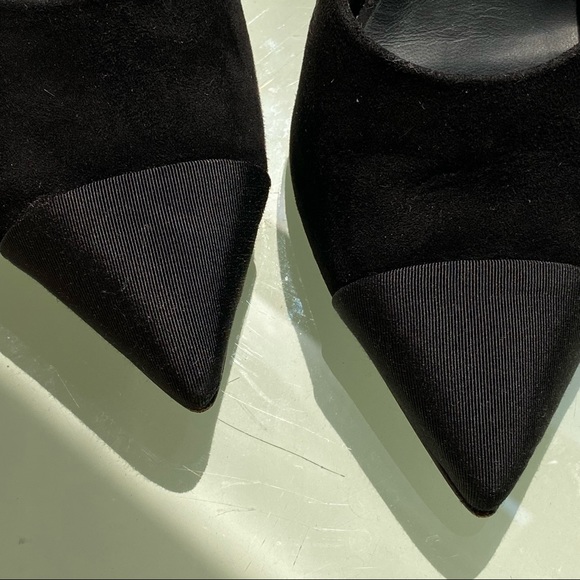 CHANEL Suede Cap Toe Interlocking CC Mules 7.5US - Picture 12 of 17